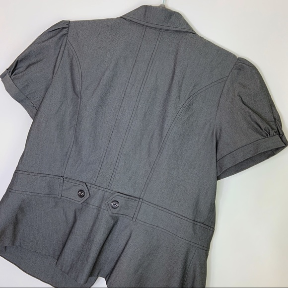 Torrid Short Sleeve Gray Blazer Jacket Size 2X - Picture 5 of 7